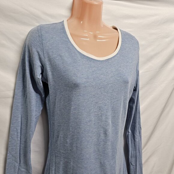 Lululemon Athletica Every Yogi Long Sleeve Top Women Size 8 Blue/White - Picture 4 of 15